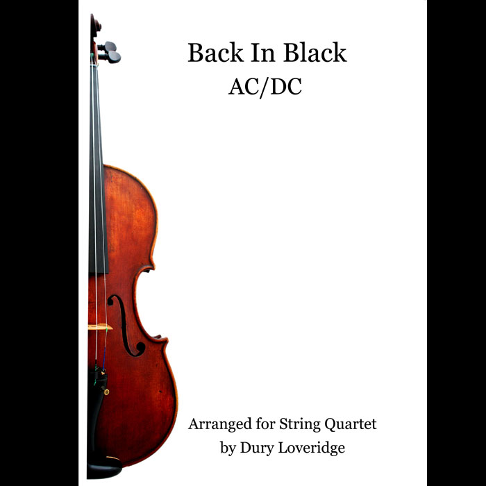 Back in Black Sheet Music String Quartet